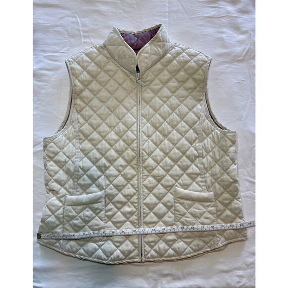 Van Heusen Women’s Quilted Vest Large Off White/Cream - Picture 4 of 7